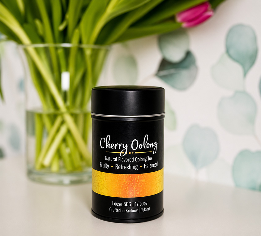 Cherry Oolong Leo Tea w opakowaniu prezentowym